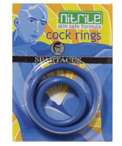 Nitrile Cock Ring Set (Blue/3)