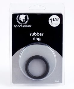 Spartacus Rubber Cock Ring 1.25In. (Black)