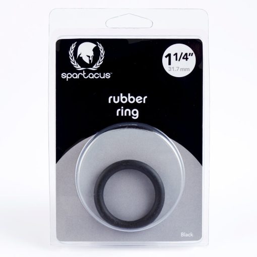 Spartacus Rubber Cock Ring 1.25In. (Black)