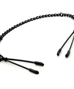 H2H Nipple Clamps Tweezer With Chain (Black)