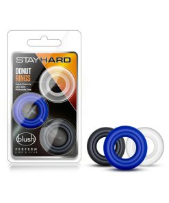 Stay Hard Donut Rings 3-Piece Cockring Set Assorted Colors