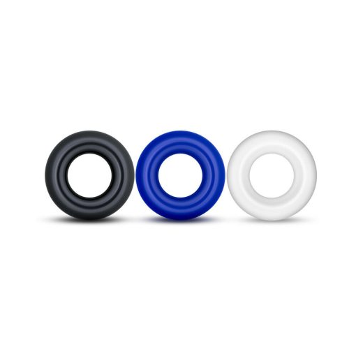 Stay Hard Donut Rings 3-Piece Cockring Set Assorted Colors - Image 2