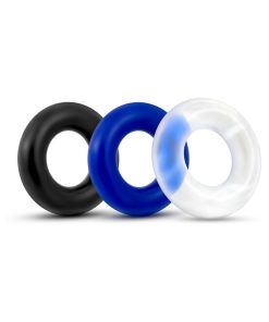 Stay Hard Donut Rings 3-Piece Cockring Set Assorted Colors