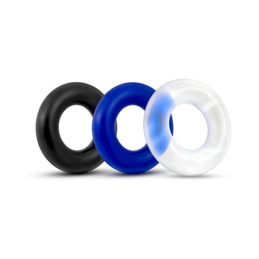 Stay Hard Donut Rings 3-Piece Cockring Set Assorted Colors - Image 4