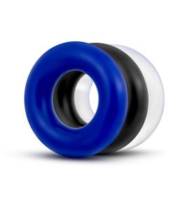 Stay Hard Donut Rings 3-Piece Cockring Set Assorted Colors
