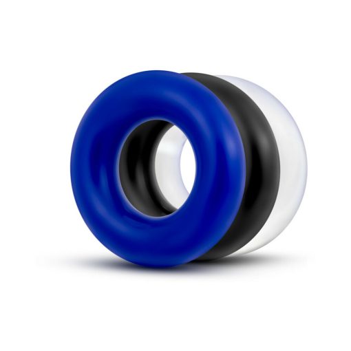Stay Hard Donut Rings 3-Piece Cockring Set Assorted Colors - Image 5