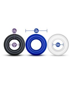 Stay Hard Donut Rings 3-Piece Cockring Set Assorted Colors