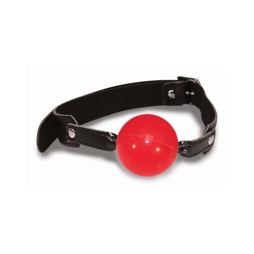 Sportsheets Sex & Mischief Adjustable Solid Ball Gag Red - Image 2