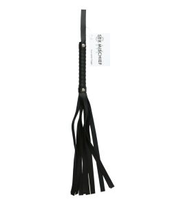 Sportsheets Sex & Mischief Faux Leather Flogger Black