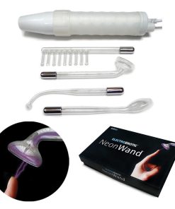 Kinklab Neon Wand Electrosex Kit ( White Handle/Purple Elec)