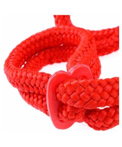 Fetish Fantasy Series Silk Rope Love Cuffs Red