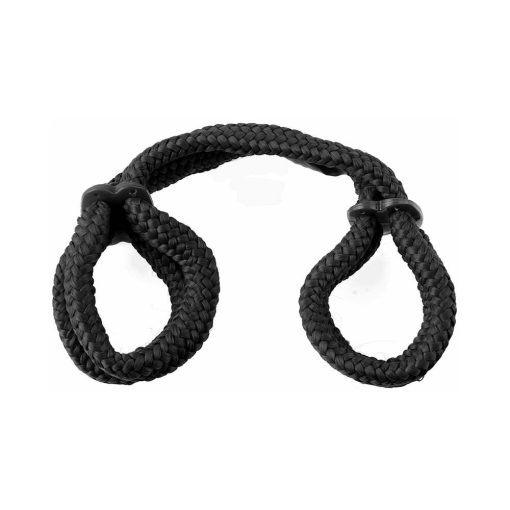 Fetish Fantasy Series Silk Rope Love Cuffs Black - Image 2
