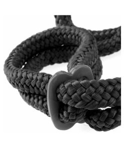 Fetish Fantasy Series Silk Rope Love Cuffs Black