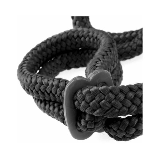 Fetish Fantasy Series Silk Rope Love Cuffs Black - Image 3