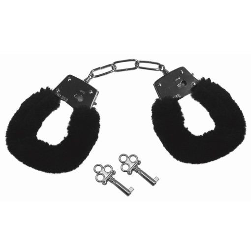 Sportsheets Sex & Mischief Furry Handcuffs Black - Image 2