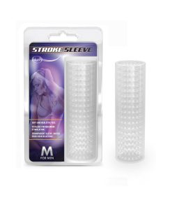 M For Men Stroke Sleeve Reversible Stroker Clear