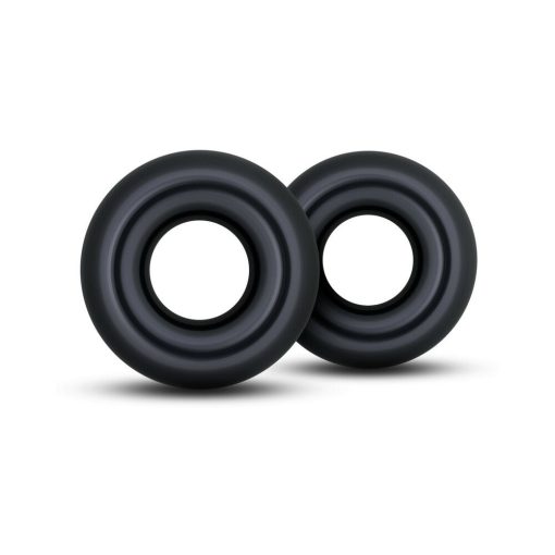 Stay Hard Donut Rings Oversized Cockring 2-Pack Black - Image 2