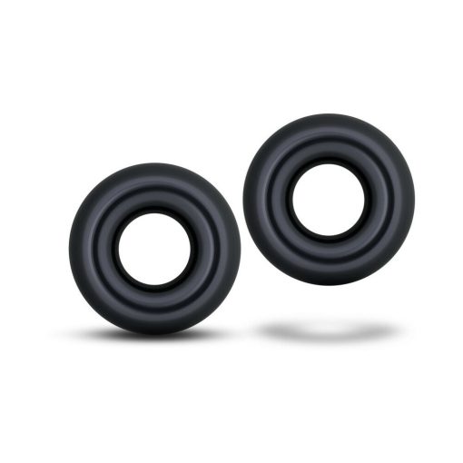Stay Hard Donut Rings Oversized Cockring 2-Pack Black - Image 3