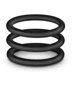Performance Vs1 Pure Premium Silicone Cockrings 3-Pack Medium Black