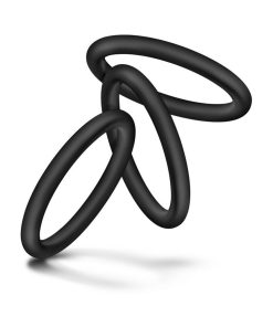 Performance Vs1 Pure Premium Silicone Cockrings 3-Pack Medium Black