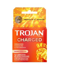 Trojan Charged W/Intensified Lubricant Condoms (3 Pack)