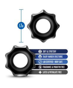 Stay Hard Nutz Cockring 2-Pack Black