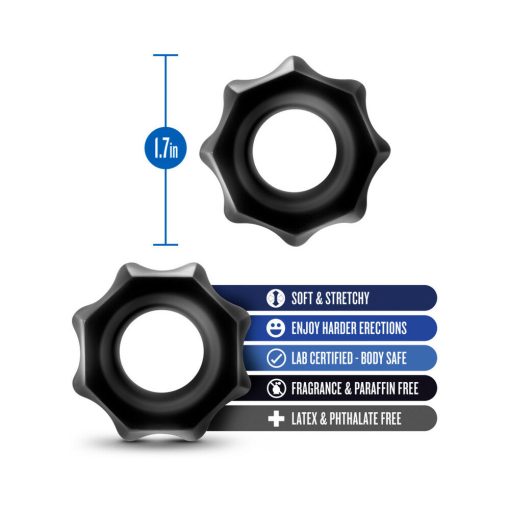 Stay Hard Nutz Cockring 2-Pack Black - Image 4