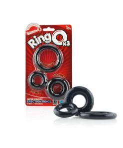 Screaming O Ringo 3-Pack Black Of Asst Sizes (Box Of 6)