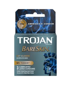 Trojan Bareskin Thinner Latex Condoms (3 Pack)
