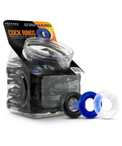 Stay Hard Donut Rings 50-Piece Assorted Color Display
