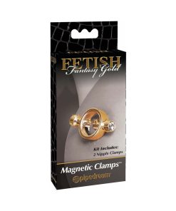 Fetish Fantasy Gold Magnetic Nipple Clamps Gold
