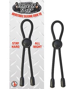 Mack Tuff Adjustable Silicone Cock Tie (Black)  Lasso/Bolo