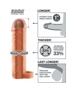 Fantasy X-Tensions Perfect 1 In. Extension With Ball Strap Beige