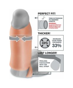 Fantasy X-Tensions 7 In. Real Feel Enhancer Xl Open-Ended Sling Beige