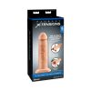 Fantasy X-Tensions 8 In. Silicone Hollow Extension With Adjustable Straps Beige