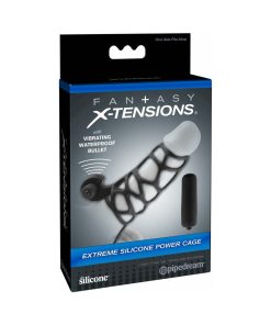 Fantasy X-Tensions Vibrating Extreme Silicone Power Cage Black