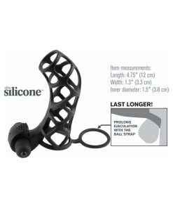 Fantasy X-Tensions Vibrating Extreme Silicone Power Cage Black