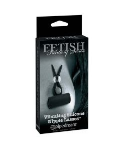 Fetish Fantasy Series Limited Edition Vibrating Silicone Nipple Lassos Black