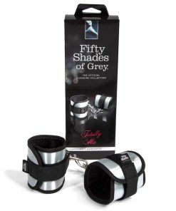 Fifty Shades Of Grey Totally His Soft Velcro Handcuffs Silver