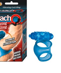 The Macho Vibrating Cocksling / Cockring Waterproof (Blue)
