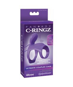 Fantasy C-Ringz Ultimate Couples Cage Vibrating Cock Sheath Purple