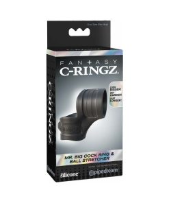 Fantasy C-Ringz Mr. Big Cock Ring & Ball Stretcher Silicone Sling Black