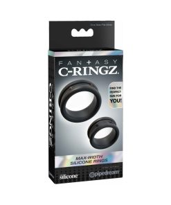 Fantasy C-Ringz Max-Width Silicone Rings 2-Piece Set Black