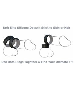 Fantasy C-Ringz Max-Width Silicone Rings 2-Piece Set Black
