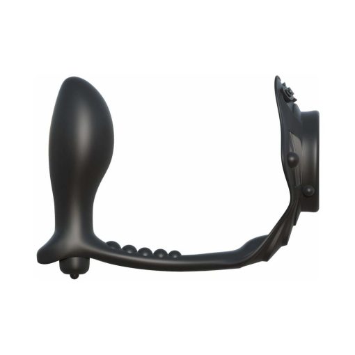 Fantasy C-Ringz Rock Hard Ass-Gasm Vibrating Silicone Cockring With Anal Plug Black - Image 3