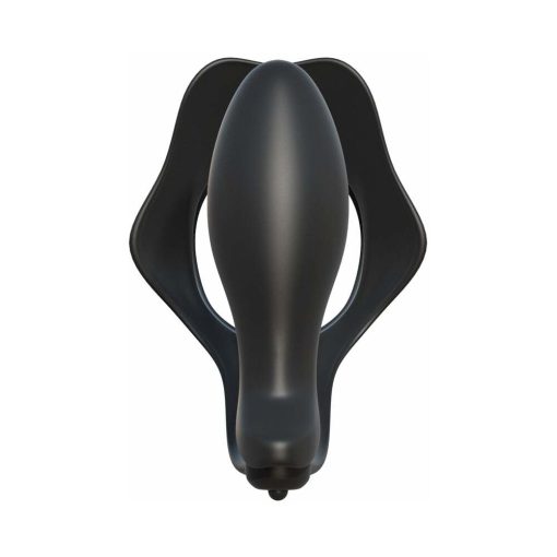 Fantasy C-Ringz Rock Hard Ass-Gasm Vibrating Silicone Cockring With Anal Plug Black - Image 5