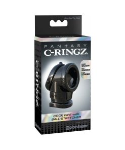 Fantasy C-Ringz Cock Pipe With Ball Stretcher Sling Black