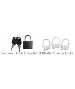 Fantasy C-Ringz Extreme Silicone Cock Blocker Locking Chastity Cage Black