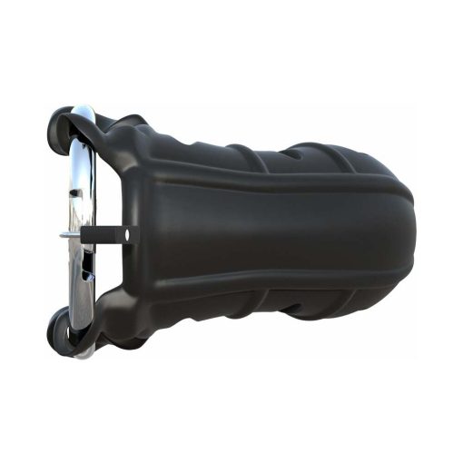 Fantasy C-Ringz Hardcore Silicone Cock Blocker Locking Chastity Cage Black - Image 4