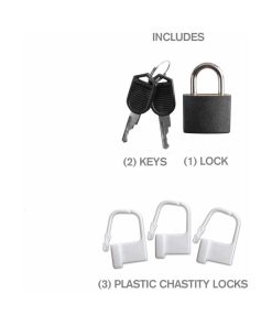 Fantasy C-Ringz Hardcore Silicone Cock Blocker Locking Chastity Cage Black